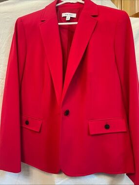 Nine West Bright Red Tailored Blazer